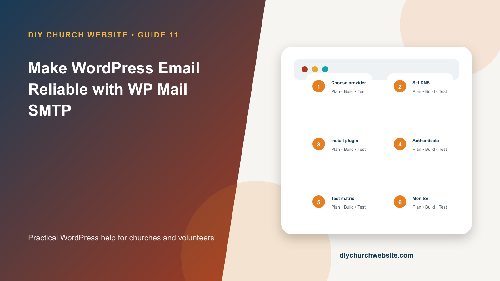 Illustrated guide cover for Make WordPress Email Reliable with WP Mail SMTP