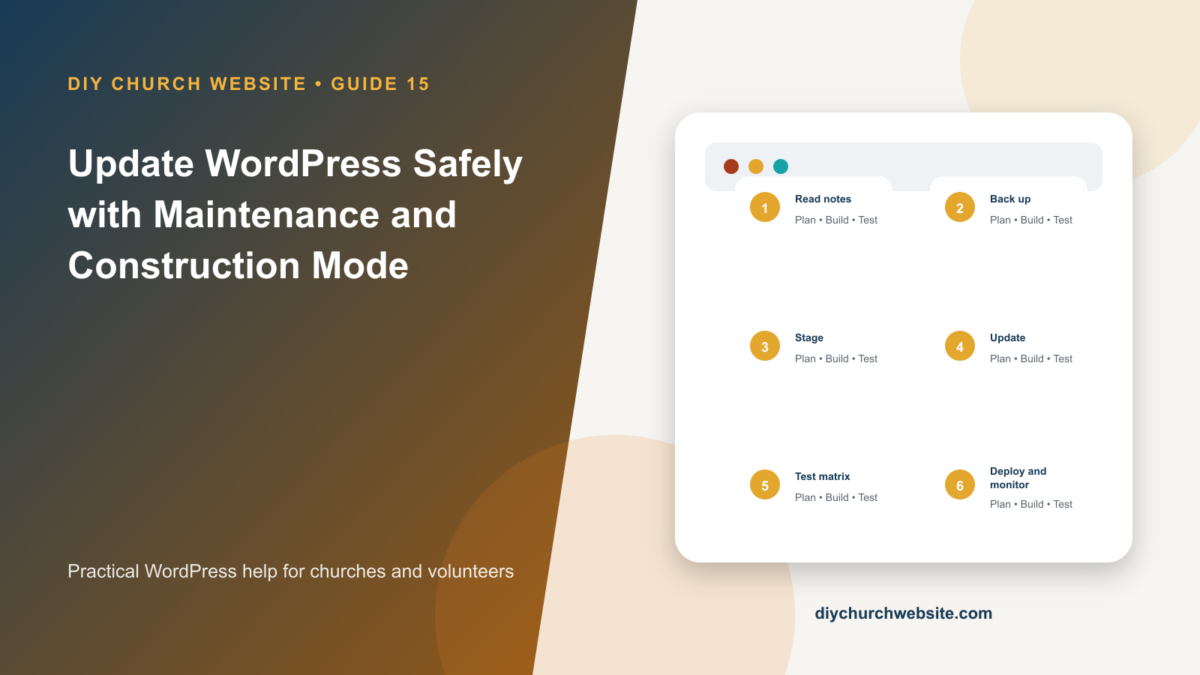 Update WordPress Safely with Maintenance and Construction Mode cover