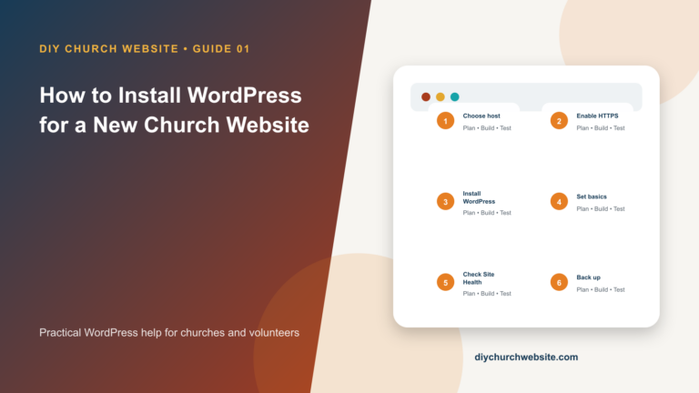 How to Install WordPress for a New Church Website cover