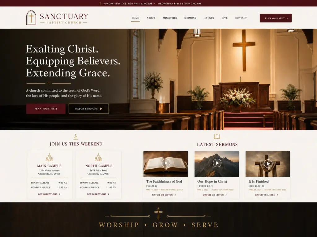 Sanctuary WordPress theme screenshot