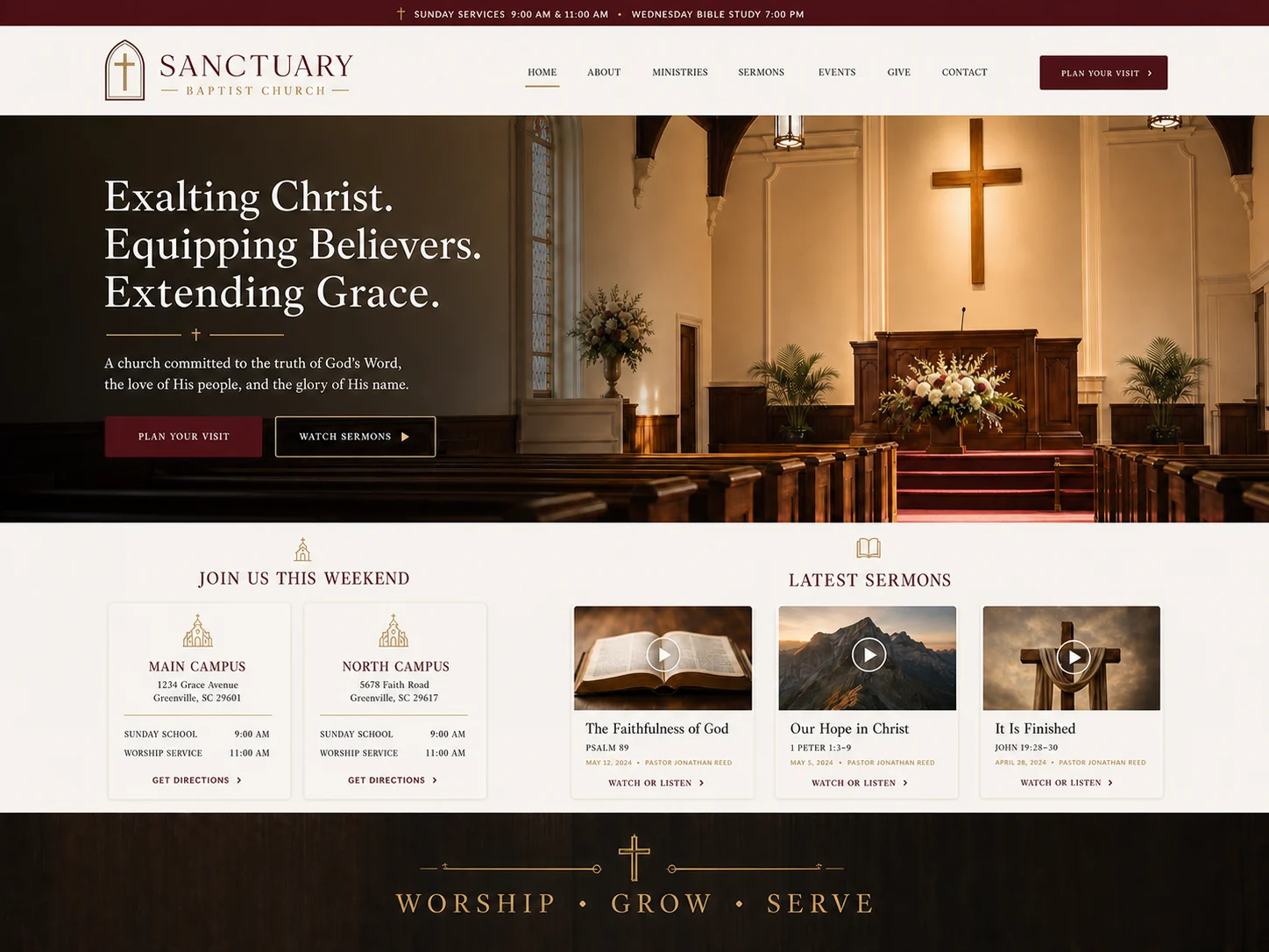 Sanctuary WordPress theme screenshot